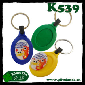 Epoxy sticker key tag