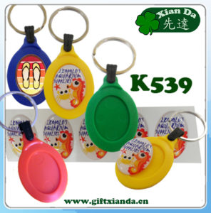 Expoxy sticker key tag